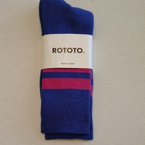 Rototo Stripe Crew Socks Large